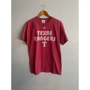 Texas Rangers Majestic T Shirt Size M